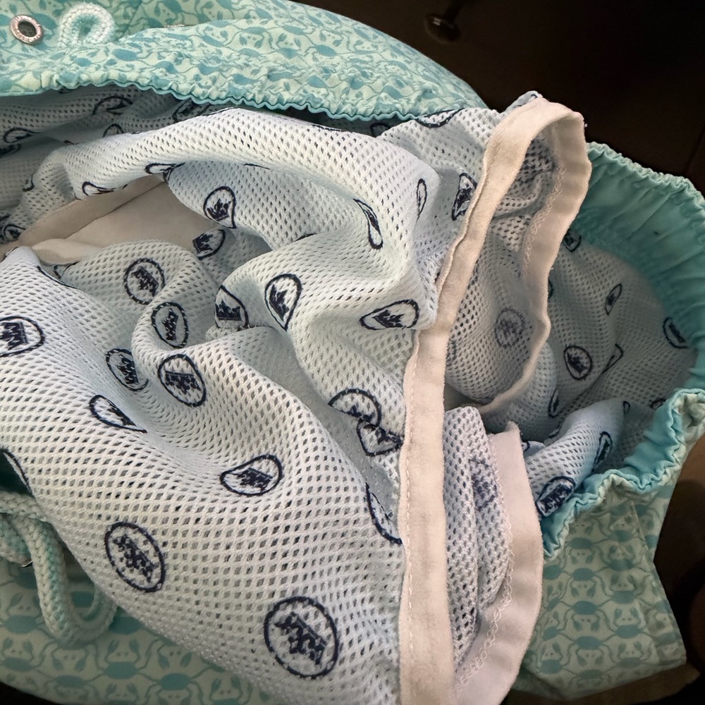 Peter Millar Light Blue Patterned Athletic Shorts - image 5